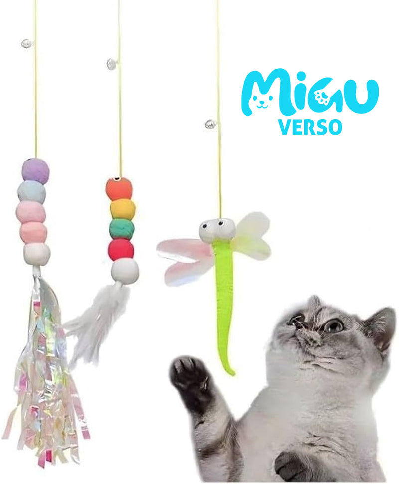 Brinquedo Interativo para Gatos –  Corda Elástica Suspensa