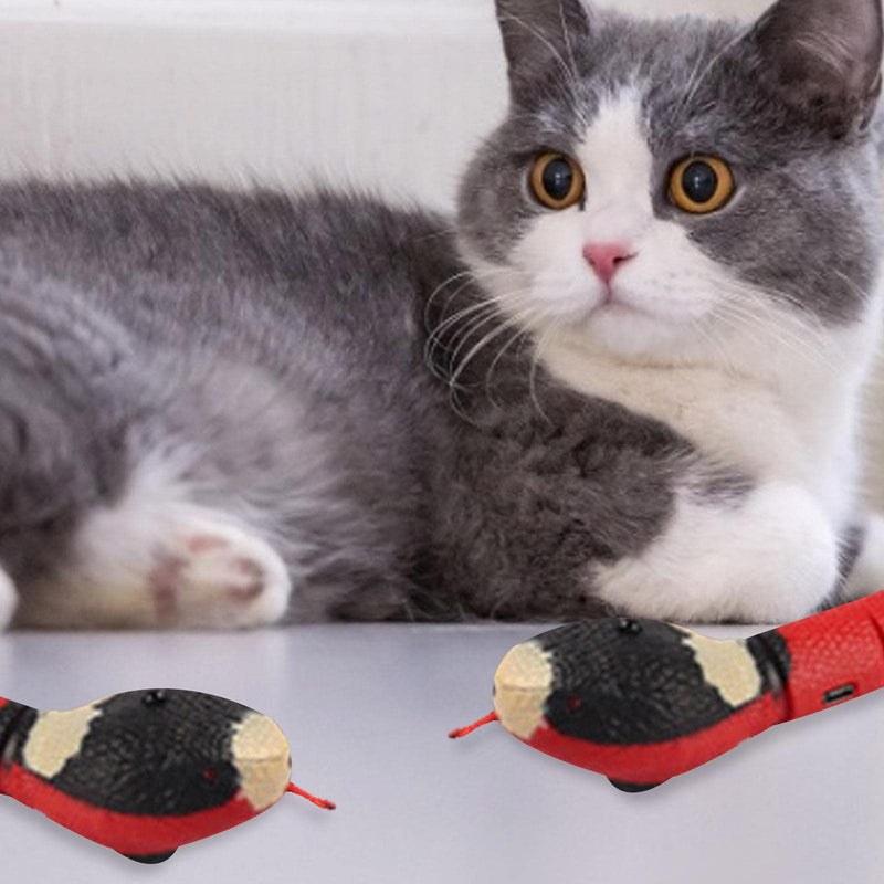 Cobra Elétrica Interativa para Gatos – Brinquedo Inteligente com Sensor e Movimento Realista