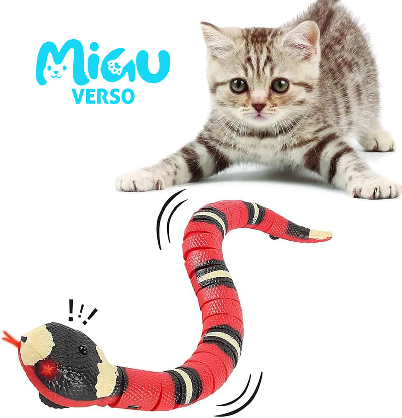Cobra Elétrica Interativa para Gatos – Brinquedo Inteligente com Sensor e Movimento Realista