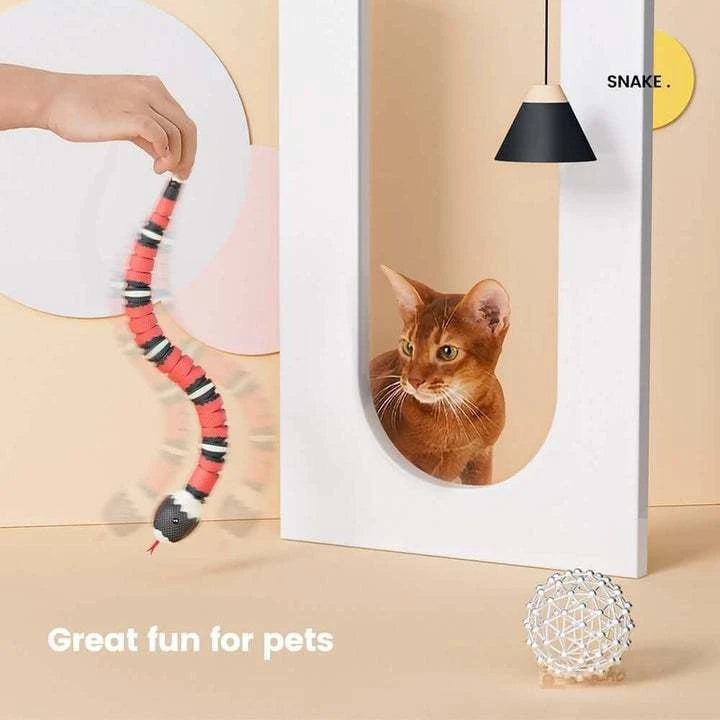 Cobra Elétrica Interativa para Gatos – Brinquedo Inteligente com Sensor e Movimento Realista