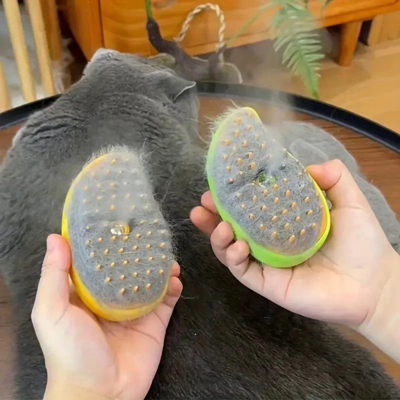 Escova de Banho Elétrica 3 em 1 com Spray de Vapor para Gatos