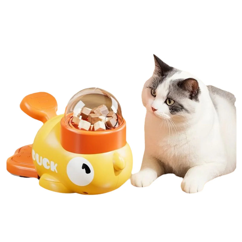 Pato Interativo Distribuidor de Petiscos para Gatos