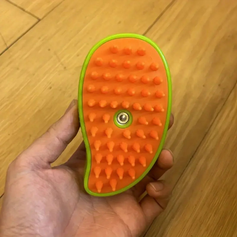 Escova de Banho Elétrica 3 em 1 com Spray de Vapor para Gatos