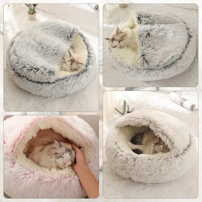 Cama para Gatos – Macia, Aconchegante e com Cobertura