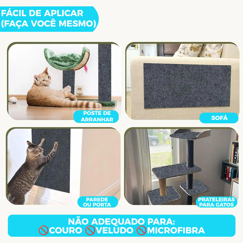 Protetor Autoadesivo Contra Arranhões de Gatos – Para Sofás, Paredes e Tapetes