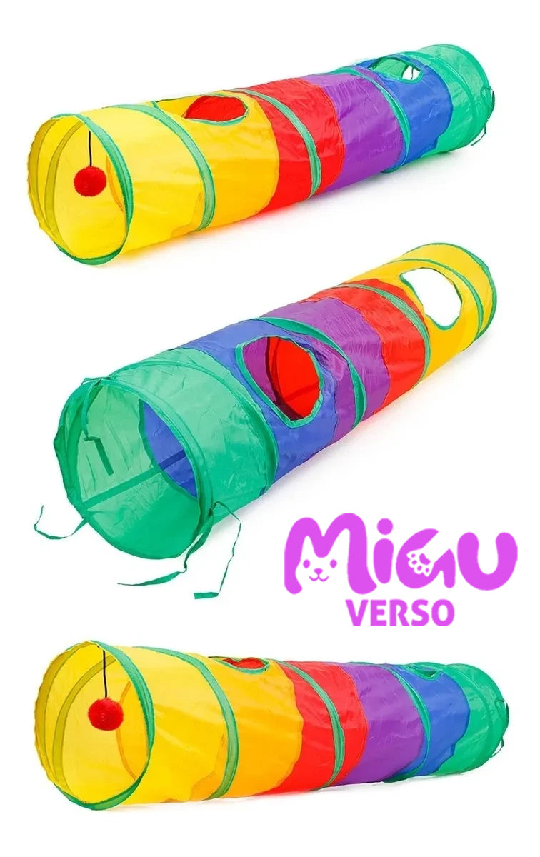 Túnel Interativo Dobrável para Gatos