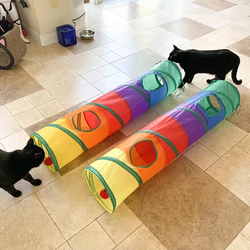 Túnel Interativo Dobrável para Gatos