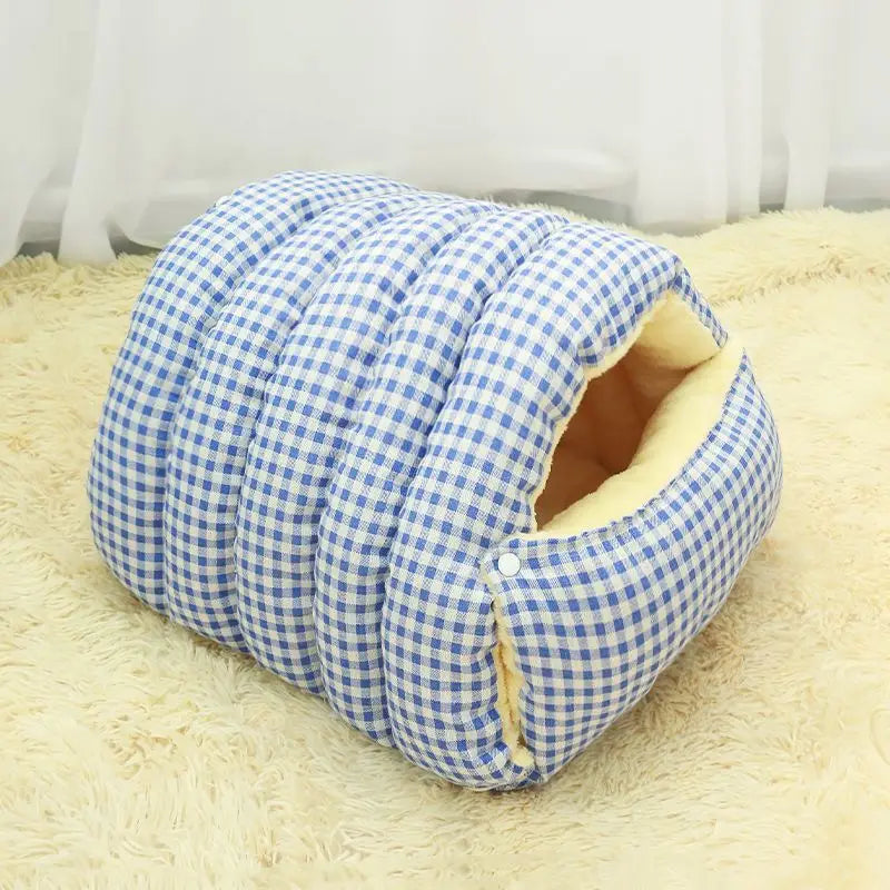 Cama de Inverno para Gatos – Ninho Encapado com Dupla Face e Lavável