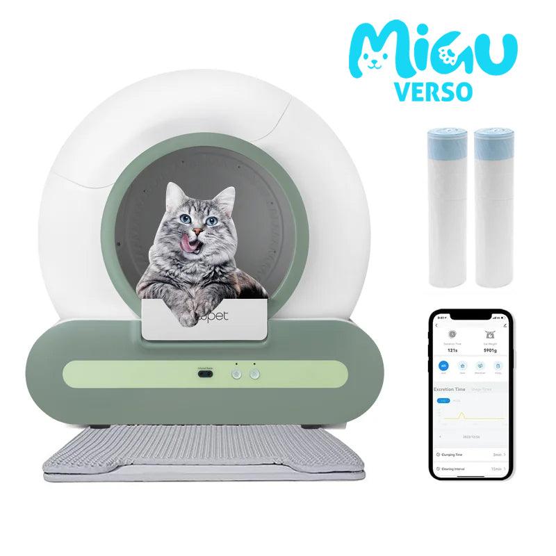 Caixa de Areia Inteligente para Gatos – Autolimpante, Fechada, com Esterilização UV e Controle via APP (65L)
