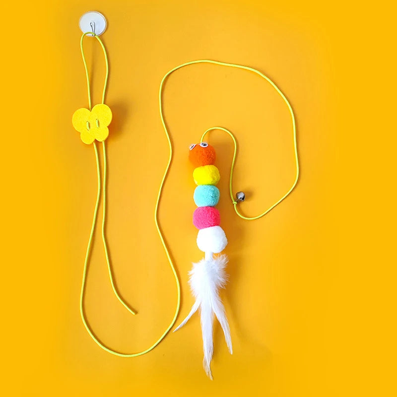 Brinquedo Interativo para Gatos –  Corda Elástica Suspensa
