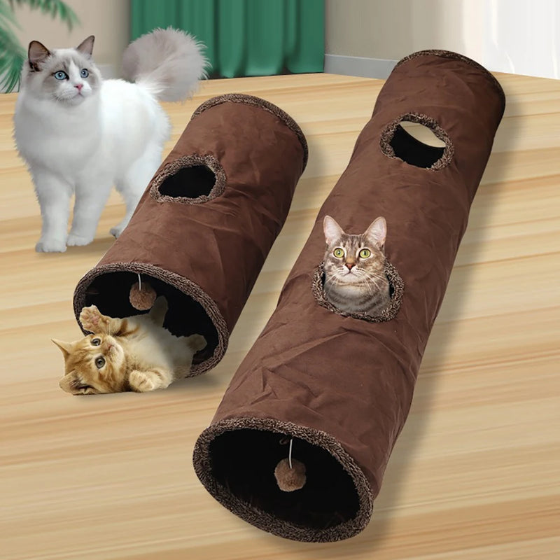 Túnel Interativo para Gatos – Dobrável e Resistente à Sujeira