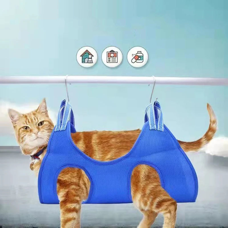 Rede Auxiliar para Higiene Gatos – Suporte Suspenso para 2 Ganchos