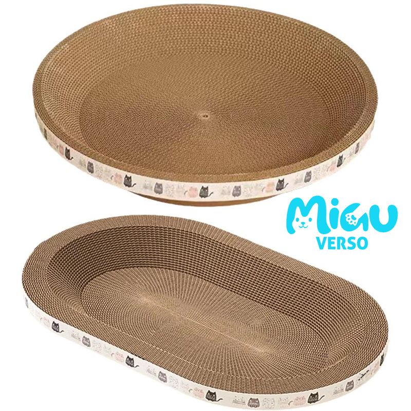 Arranhador Redondo de Papelão para Gatos – Ninho Bowl para Afiação de Garras e Descanso