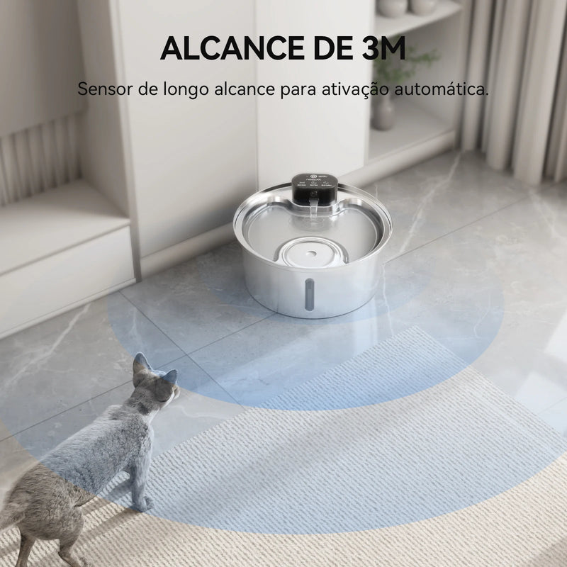 Fonte Bebedouro sem Fio em Inox 7,5L
