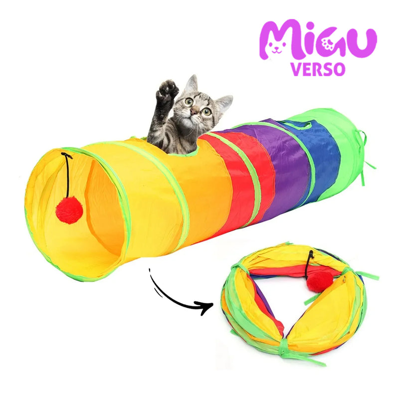 Túnel Interativo Dobrável para Gatos