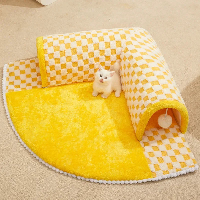 Cama e Túnel para Gatos - Casinha, Cesta e Brinquedo para Gatos