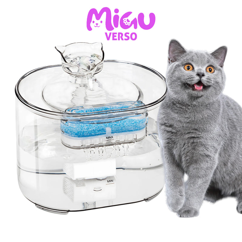 Fonte de Água Automática para Gatos com Filtro e Bomba Silenciosa