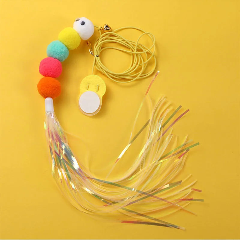 Brinquedo Interativo para Gatos –  Corda Elástica Suspensa