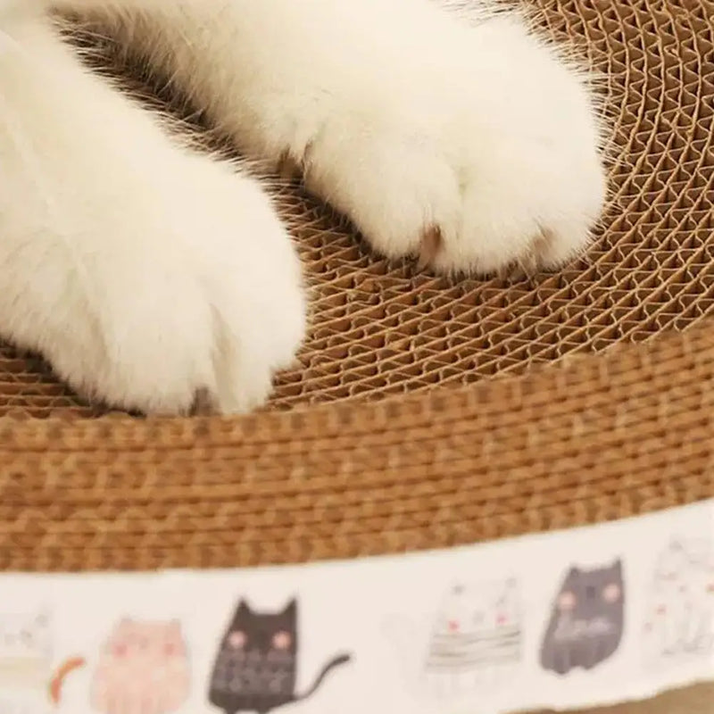 Arranhador Redondo de Papelão para Gatos – Ninho Bowl para Afiação de Garras e Descanso