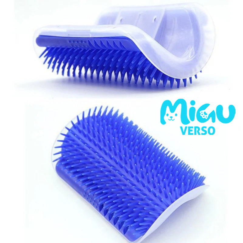 Escova Massageadora para Gatos com Catnip – Fixação na Parede