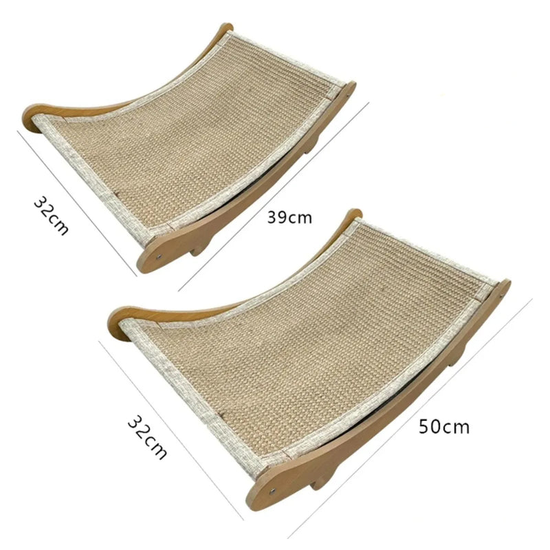 Arranhador de Madeira Multifuncional para Gatos – Cama, Brinquedo e Placa de Arranhar