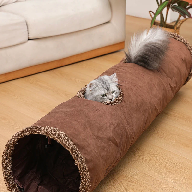Túnel Interativo para Gatos – Dobrável e Resistente à Sujeira