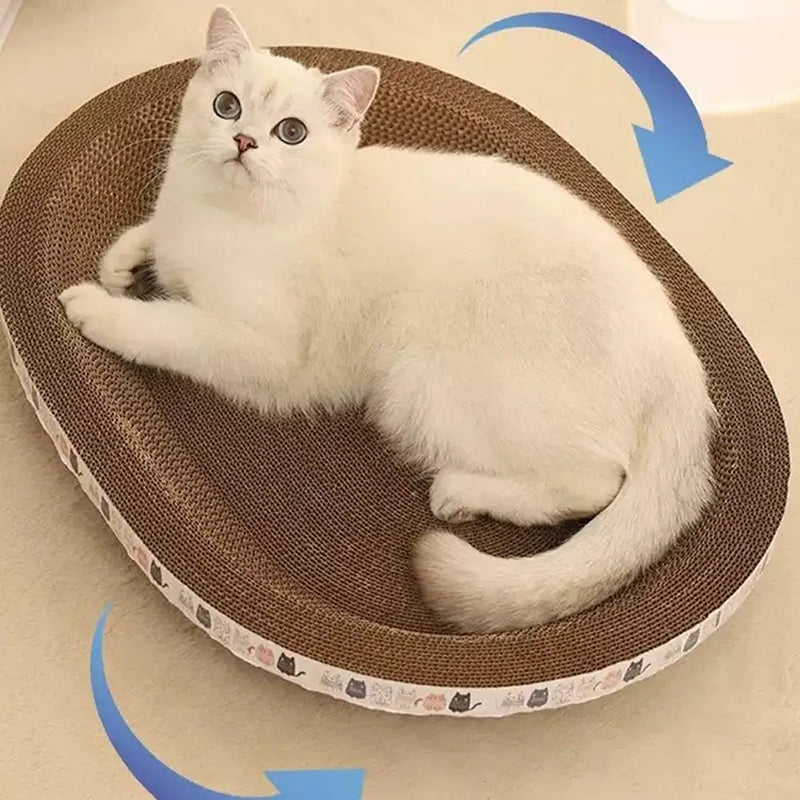 Arranhador Redondo de Papelão para Gatos – Ninho Bowl para Afiação de Garras e Descanso