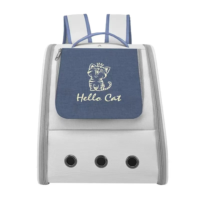 Mochila Transportadora para Gatos – Portátil, Respirável e com Cinto de Segurança