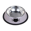 Tigela de Comida e Água para Gatos – Aço Inoxidável com Base Antiderrapante