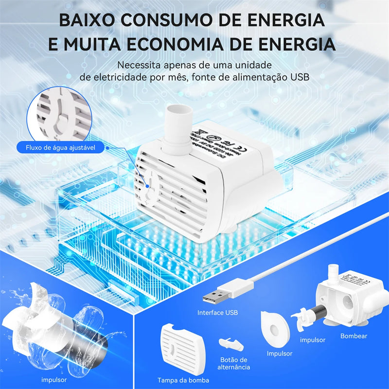 Fonte de Água Automática Newpet para Gatos