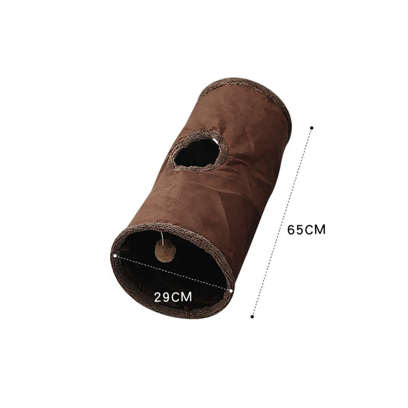 Túnel Interativo para Gatos – Dobrável e Resistente à Sujeira