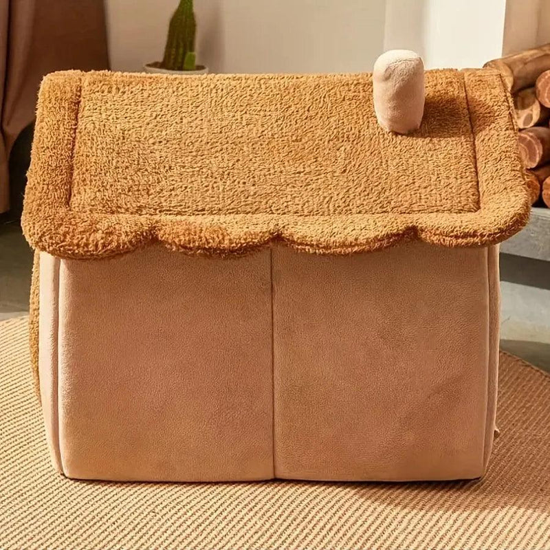 Casa Dobrável para Pets – Lavável, Removível e Confortável para Gatos e Cães de Pequeno Porte