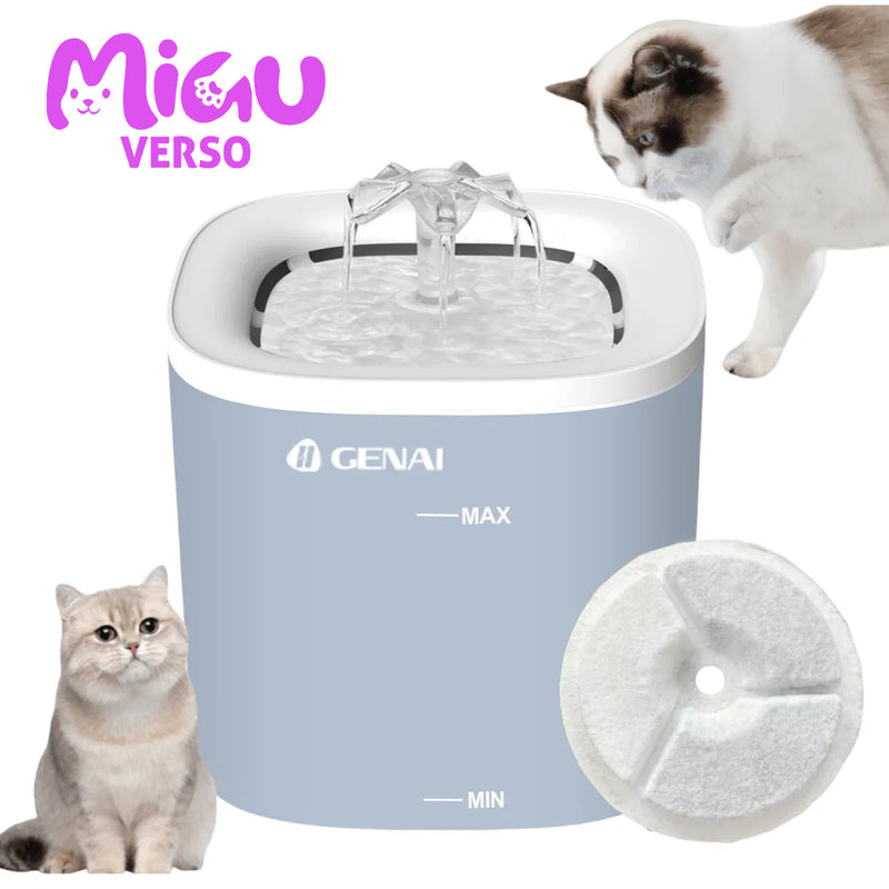 Fonte de Água Automática com Filtragem e Bomba Silenciosa para Gatos e Cães