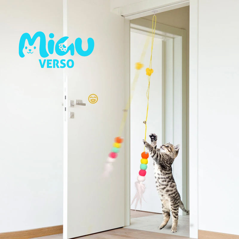 Brinquedo Interativo para Gatos –  Corda Elástica Suspensa
