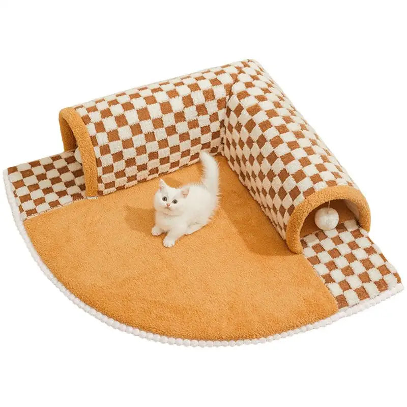 Cama e Túnel para Gatos - Casinha, Cesta e Brinquedo para Gatos