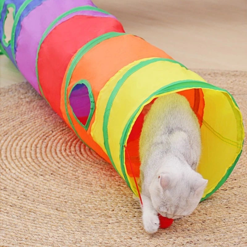 Túnel Interativo Dobrável para Gatos