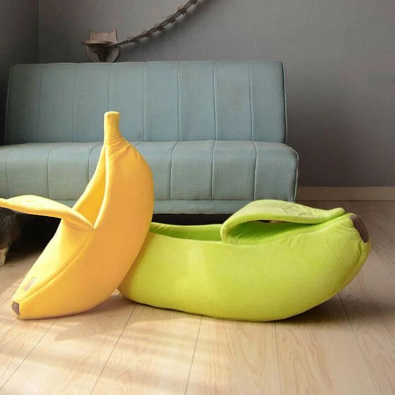 Cama de Banana para Gatos – Divertida, Aconchegante e Portátil 🍌🐱