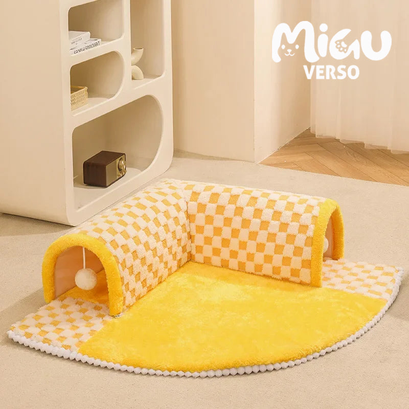 Cama e Túnel para Gatos - Casinha, Cesta e Brinquedo para Gatos