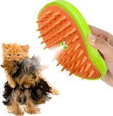 Escova de Banho Elétrica 3 em 1 com Spray de Vapor para Gatos